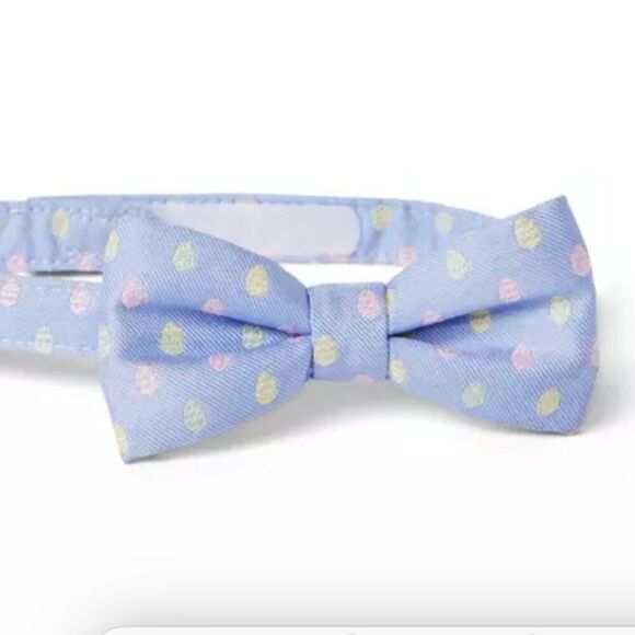 Janie and Jack Blue Easter Egg Embroidered bow tie size 2 to 5 NWT - Picture 1 of 6